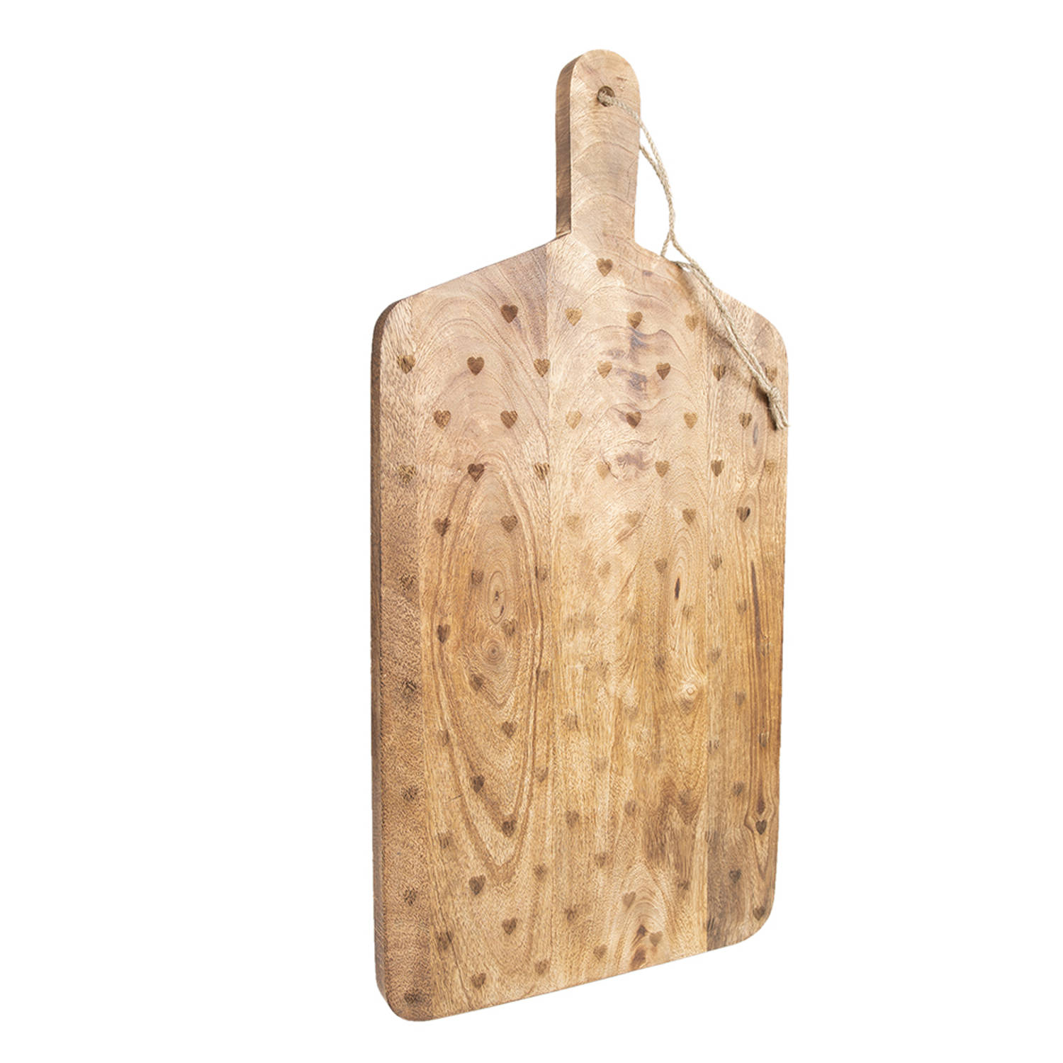 HAES DECO - Decoratieve Snijplank - Formaat 25x50x2 cm - van Hout - kleur Bruin - Borrelplank, Tapasplank, Serveerplank