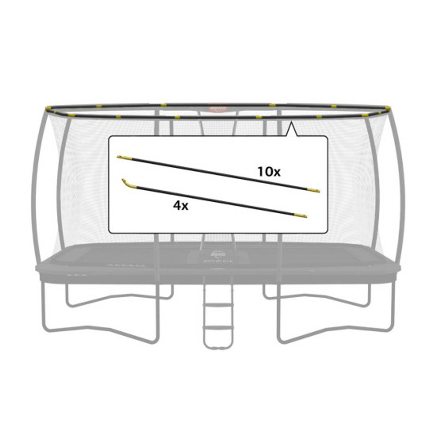 BERG Trampoline Veiligheidsnet Onderdeel - Ultim Safety Net DLX XL - Hoepelset 410