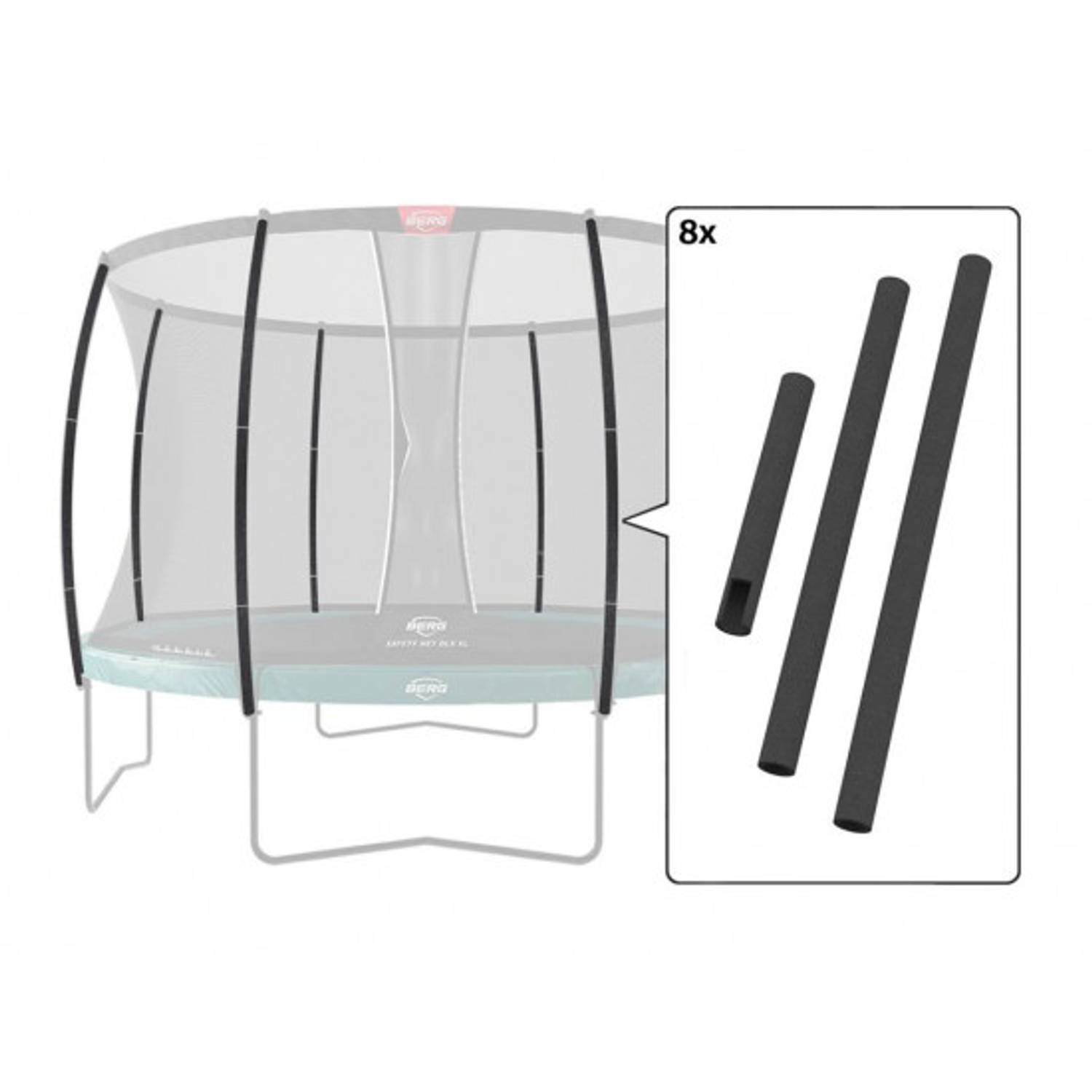 BERG Trampoline Veiligheidsnet Onderdelen Safetyet Deluxe XL Set Schuimdelen
