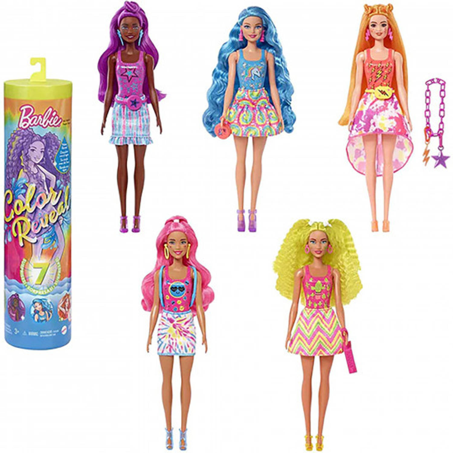 Barbie Color Reveal Neon Tie-Dye - Pop