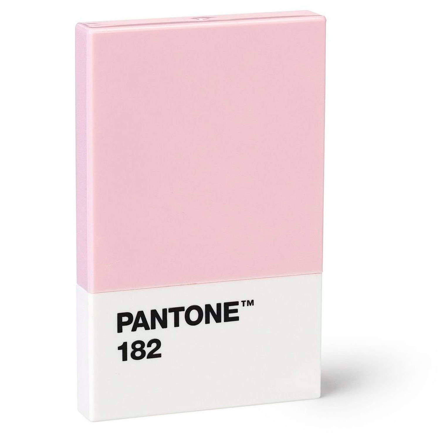 Pantone kaarthouder 9,5 cm roze-wit