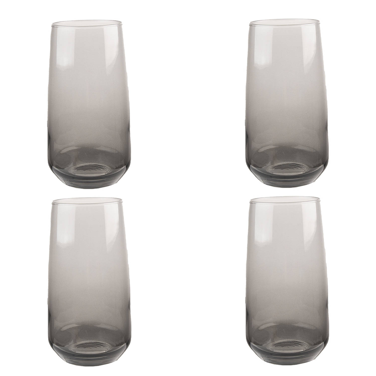 HAES DECO - Waterglas, Drinkglas set van 4 glazen - inhoud glas 430 ml - formaat glas Ø 6x14 cm - Waterglazen, Drinkglazen