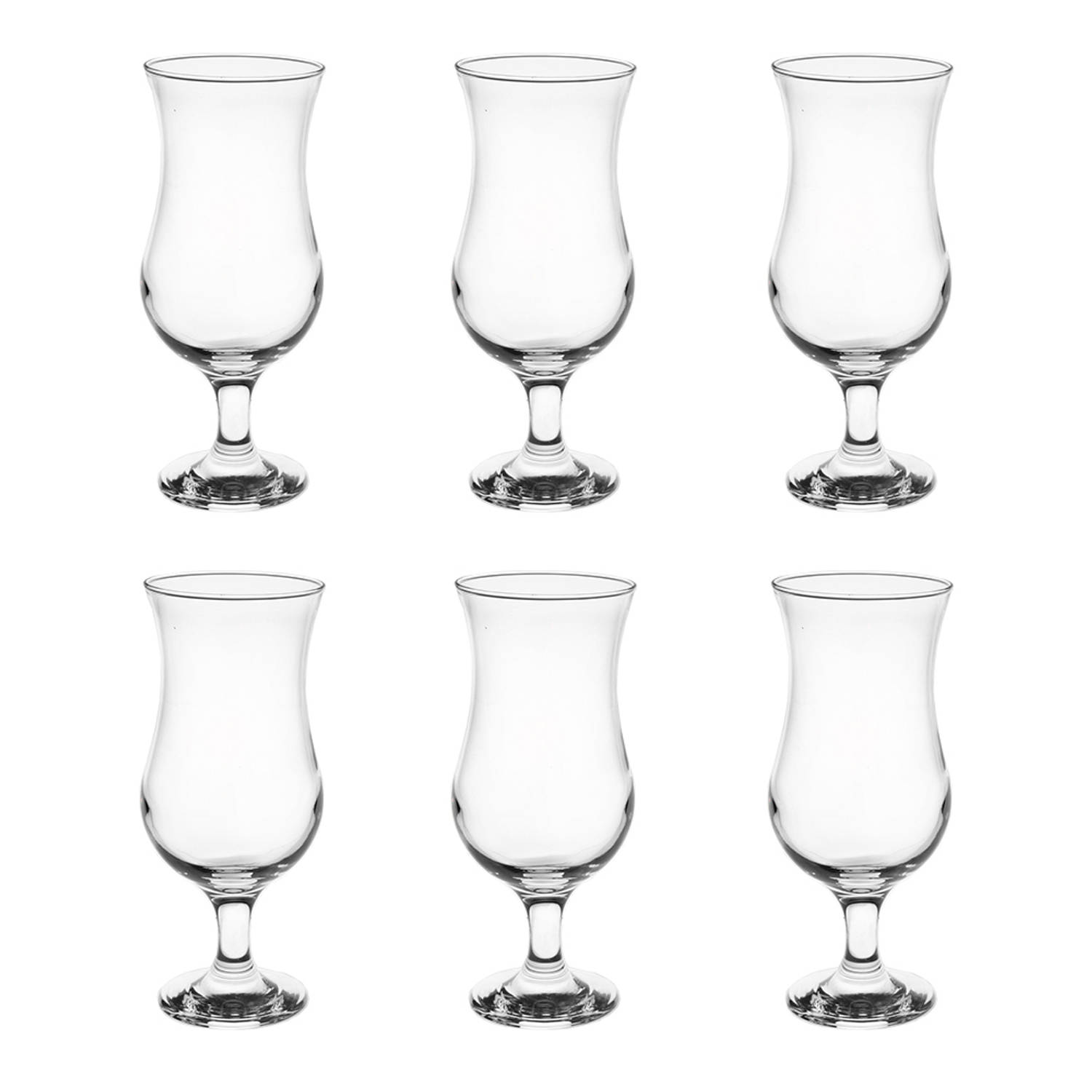 HAES DECO - Waterglas, Drinkglas set van 6 glazen - inhoud glas 420 ml - formaat glas Ø 8x19 cm - Waterglazen, Drinkglazen