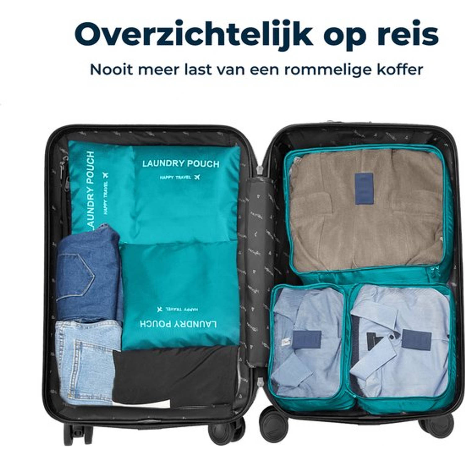 MikaMax Koffer Organizer - Travel Organizer - Kleren Ophangen - Handige  Reisaccessoire