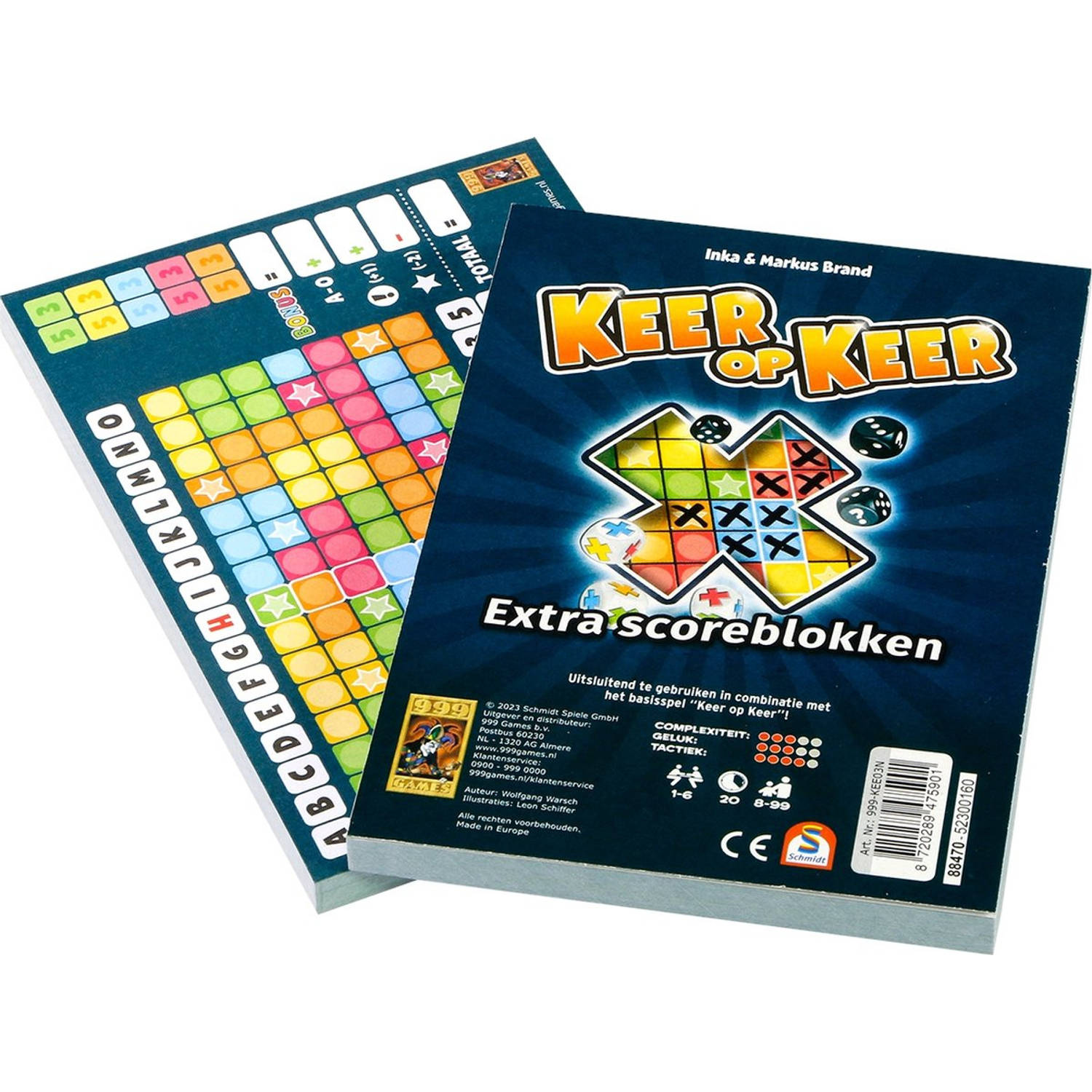 Spel Keer Op Keer Scoreblok 2 Stuks Level 1 (6105901) | Blokker