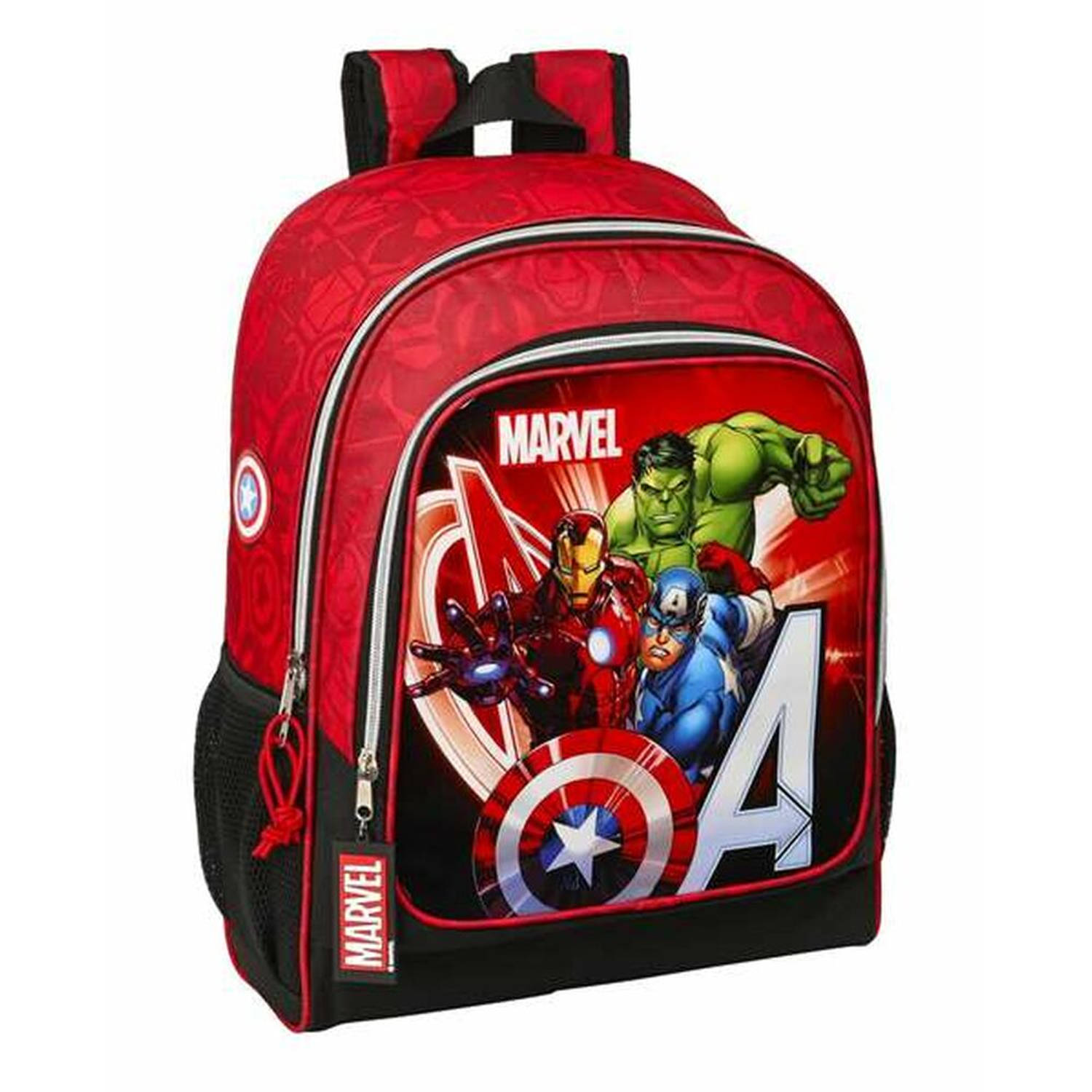 Schoolrugzak The Avengers 612279522 Zwart Rood 32 x 42 x 14 cm (32 x 42 x 14 cm)