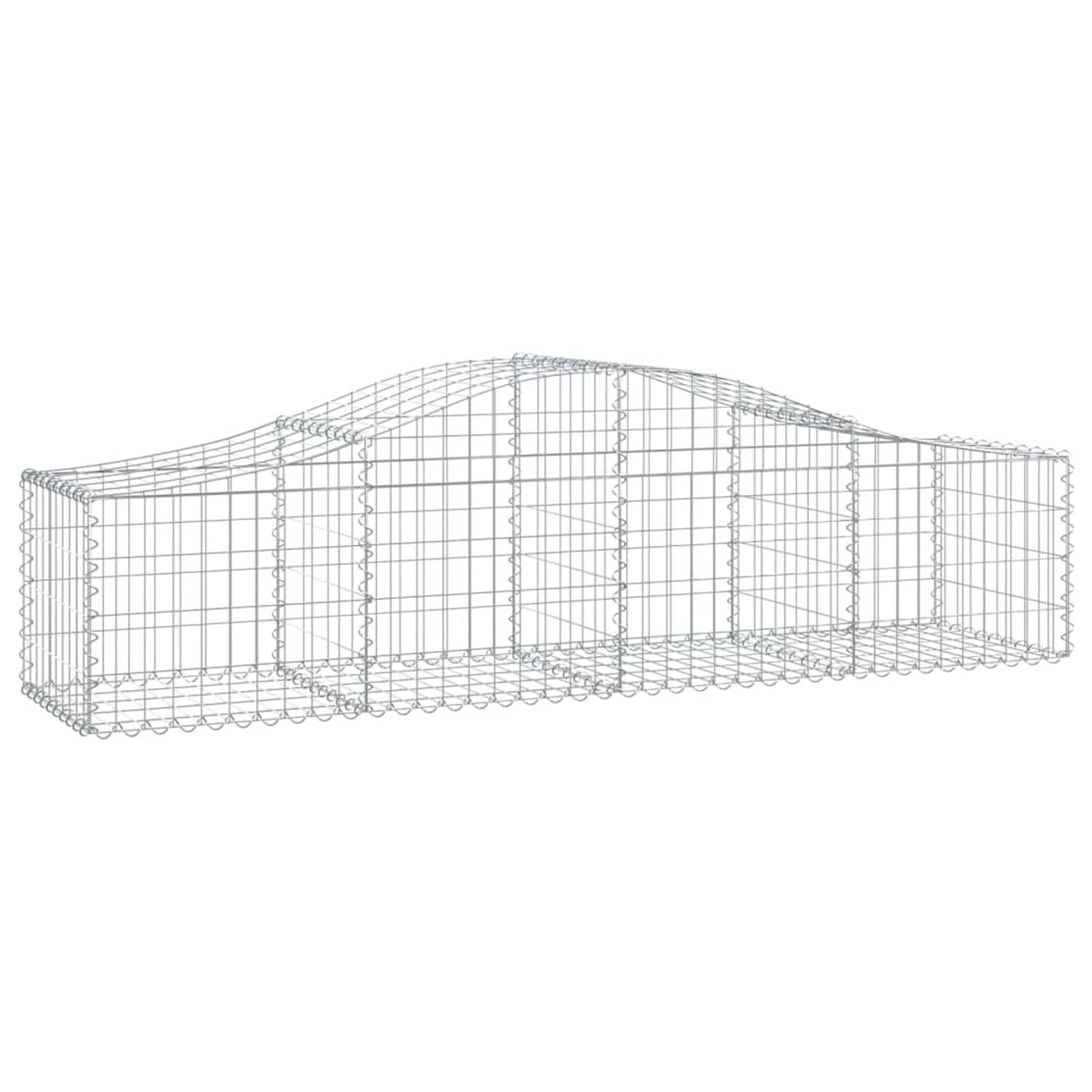 The Living Store Schanskorf Gabion 200x50x40/60cm - Stabiliteit - Decoratie