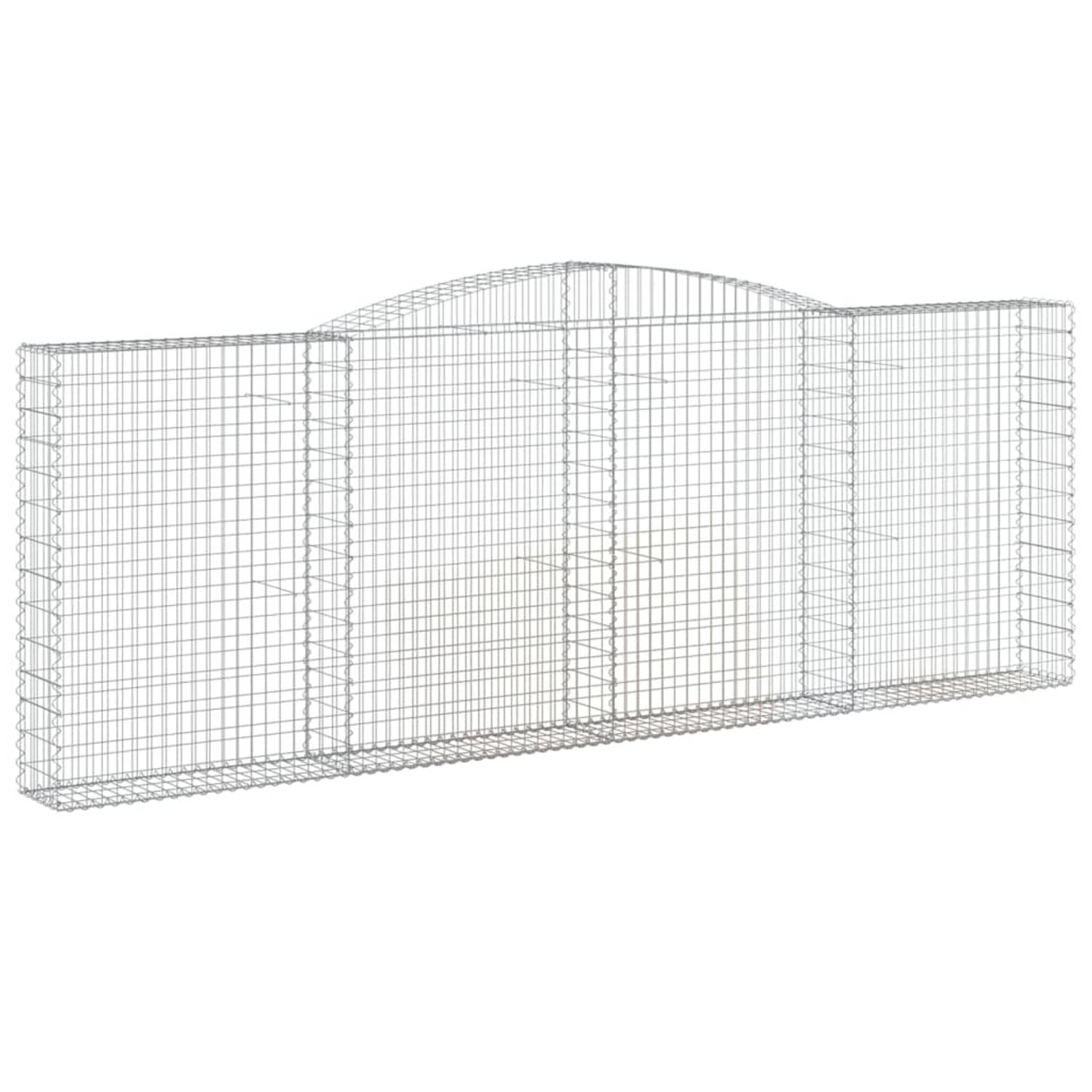 The Living Store Gabion Schanskorf - 400x30x140/160cm - Geluidsisolerende Tuinbarrière