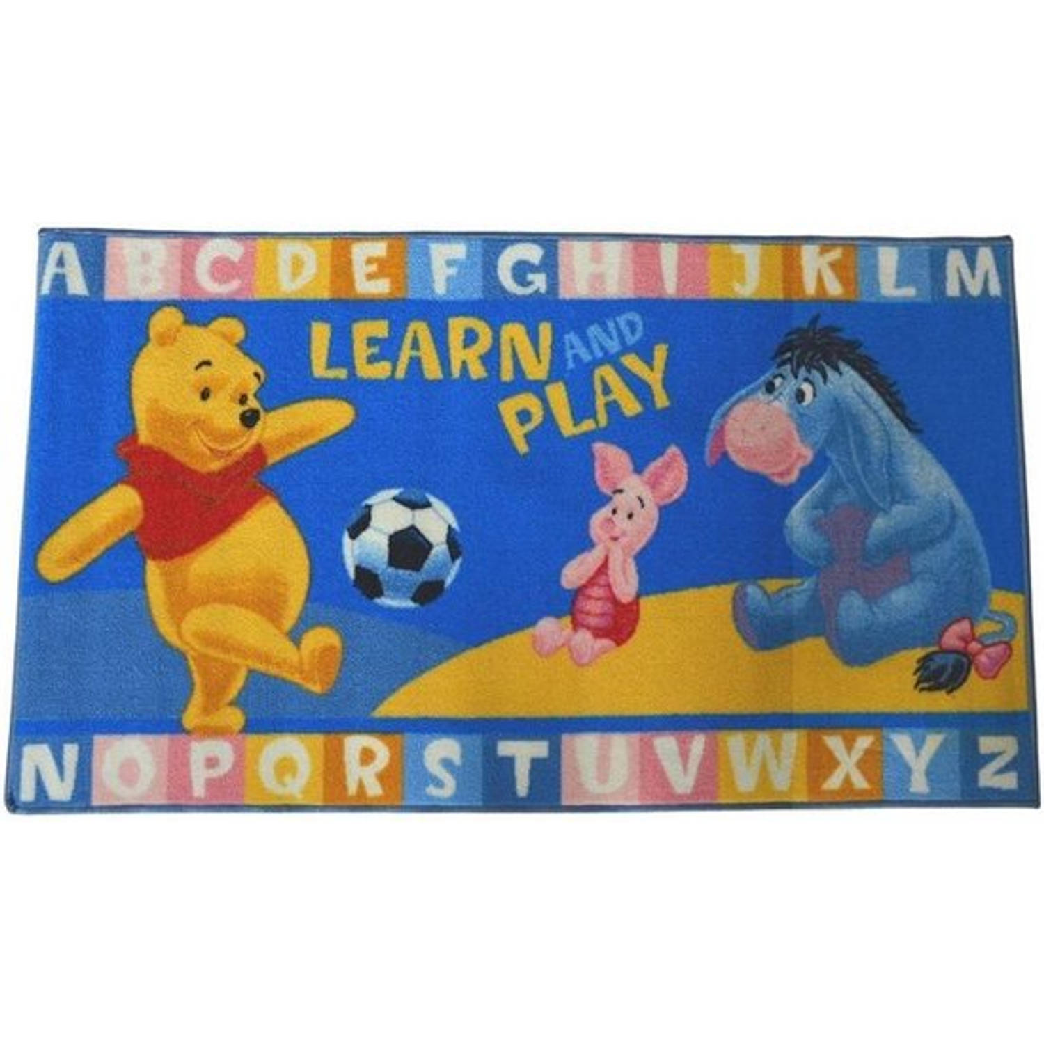 Disney Winnie the Pooh, Winnie de Poeh Speelkleed Letters Leren 80 x 140 cm
