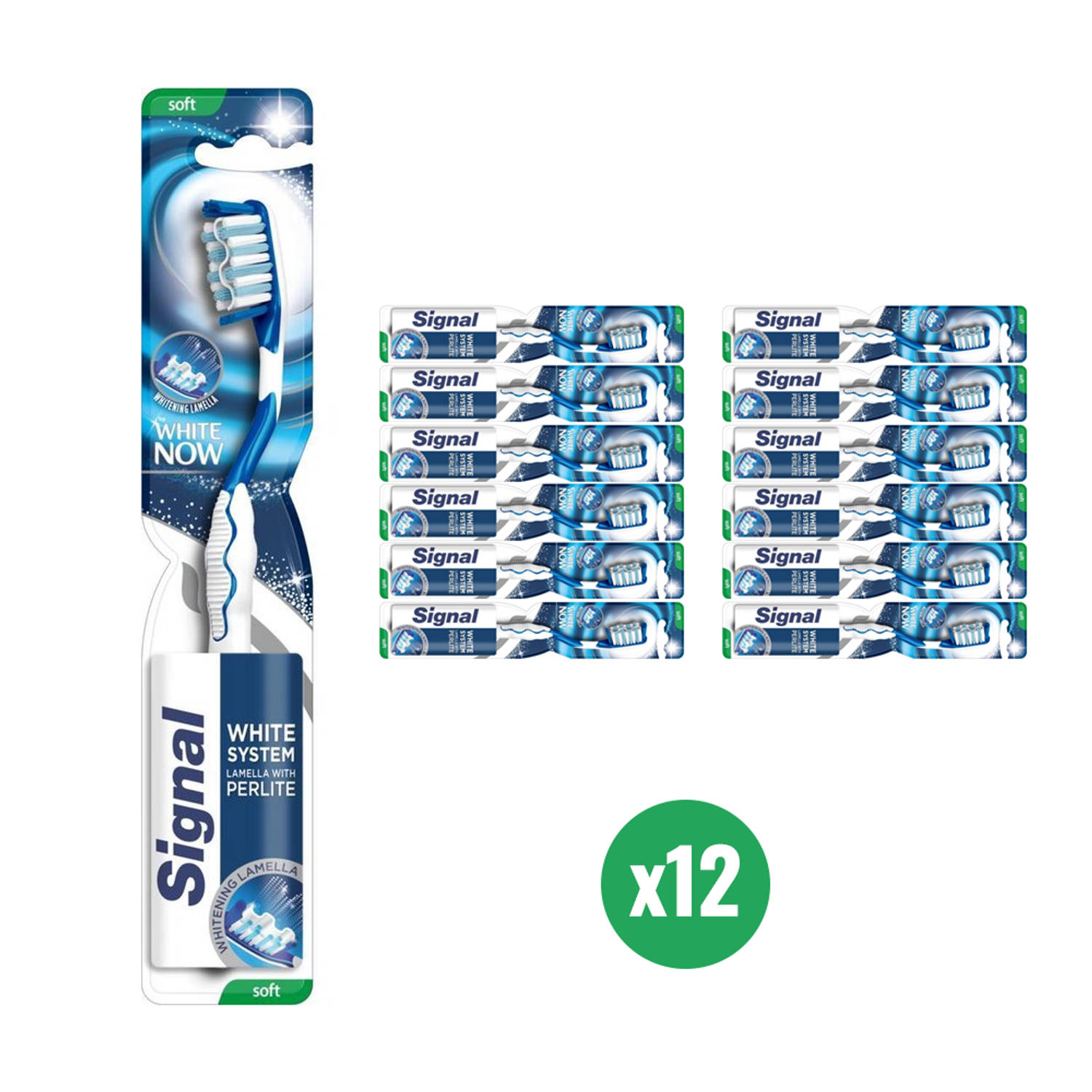 Signal - White System - Tandenborstel - Soft - Voordeelverpakking 12 stuks