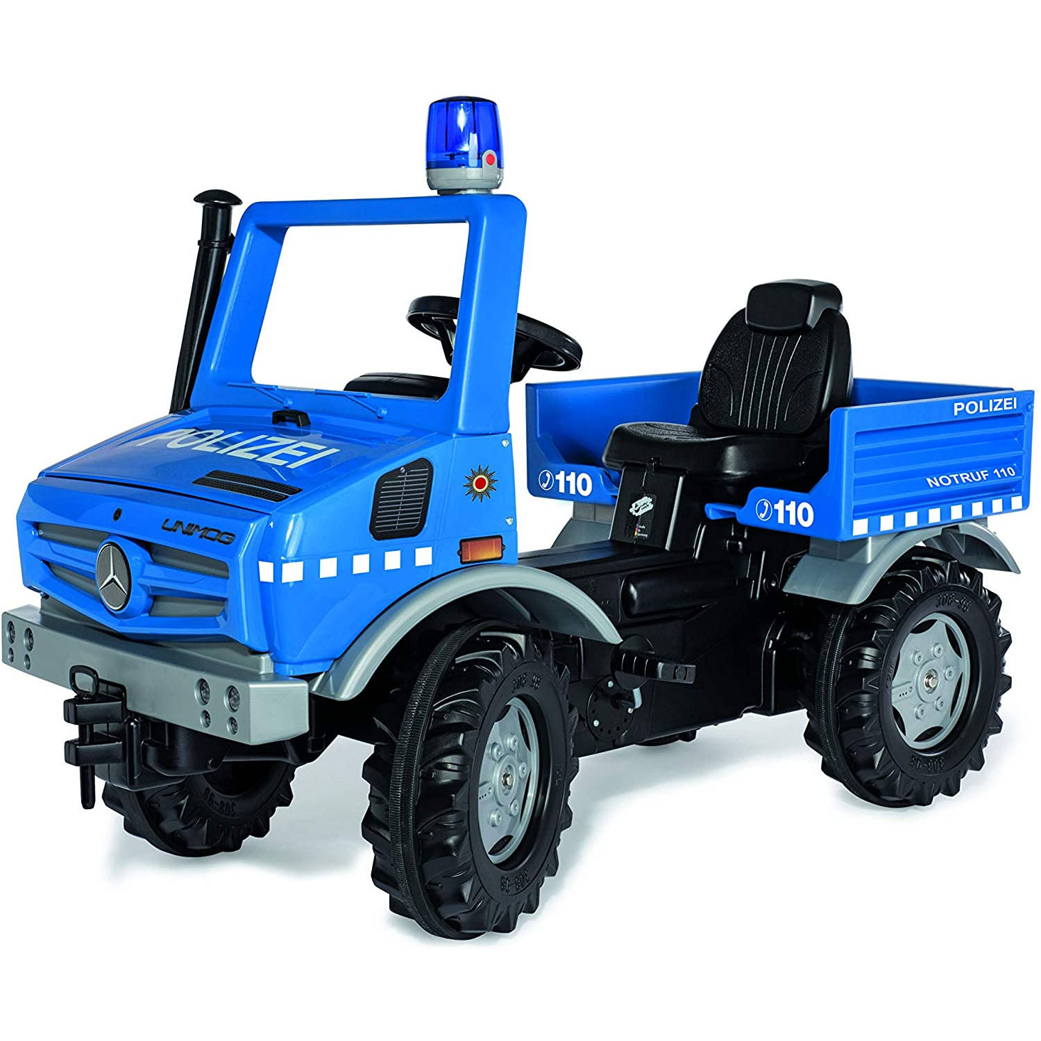 Rolly Toys RollyUnimog Police Junior Blauw-Zwart