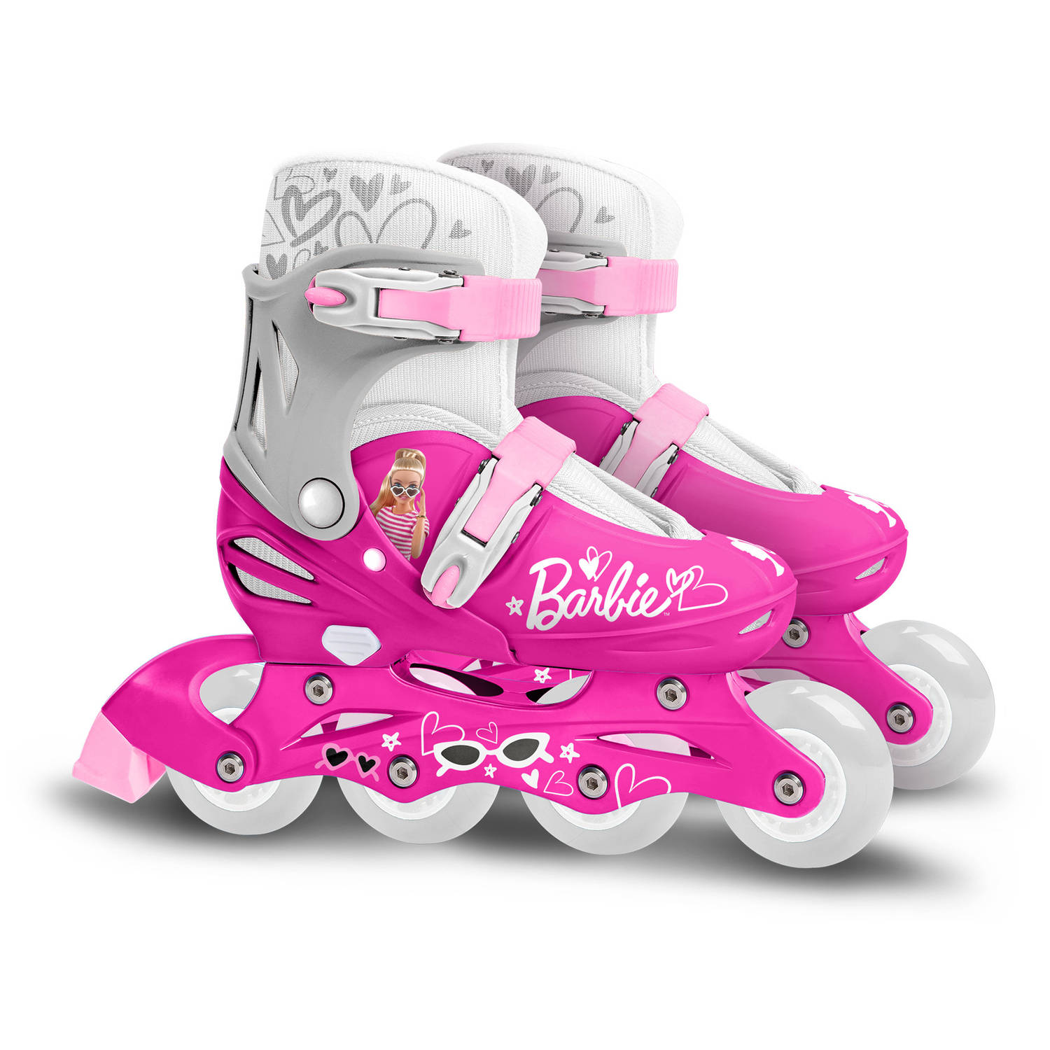 Barbie inline skates hardboot verstelbaar roze maat 30-33