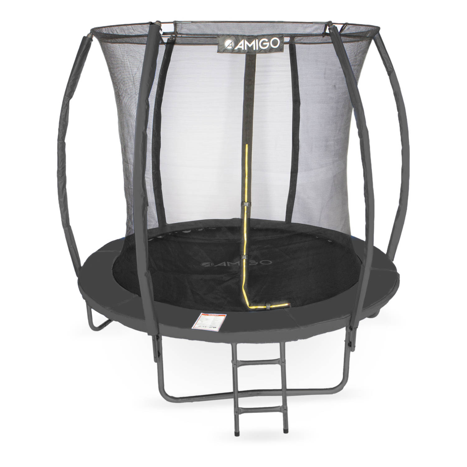 AMIGO trampoline Basic met veiligheidsnet en ladder 244 cm zwart