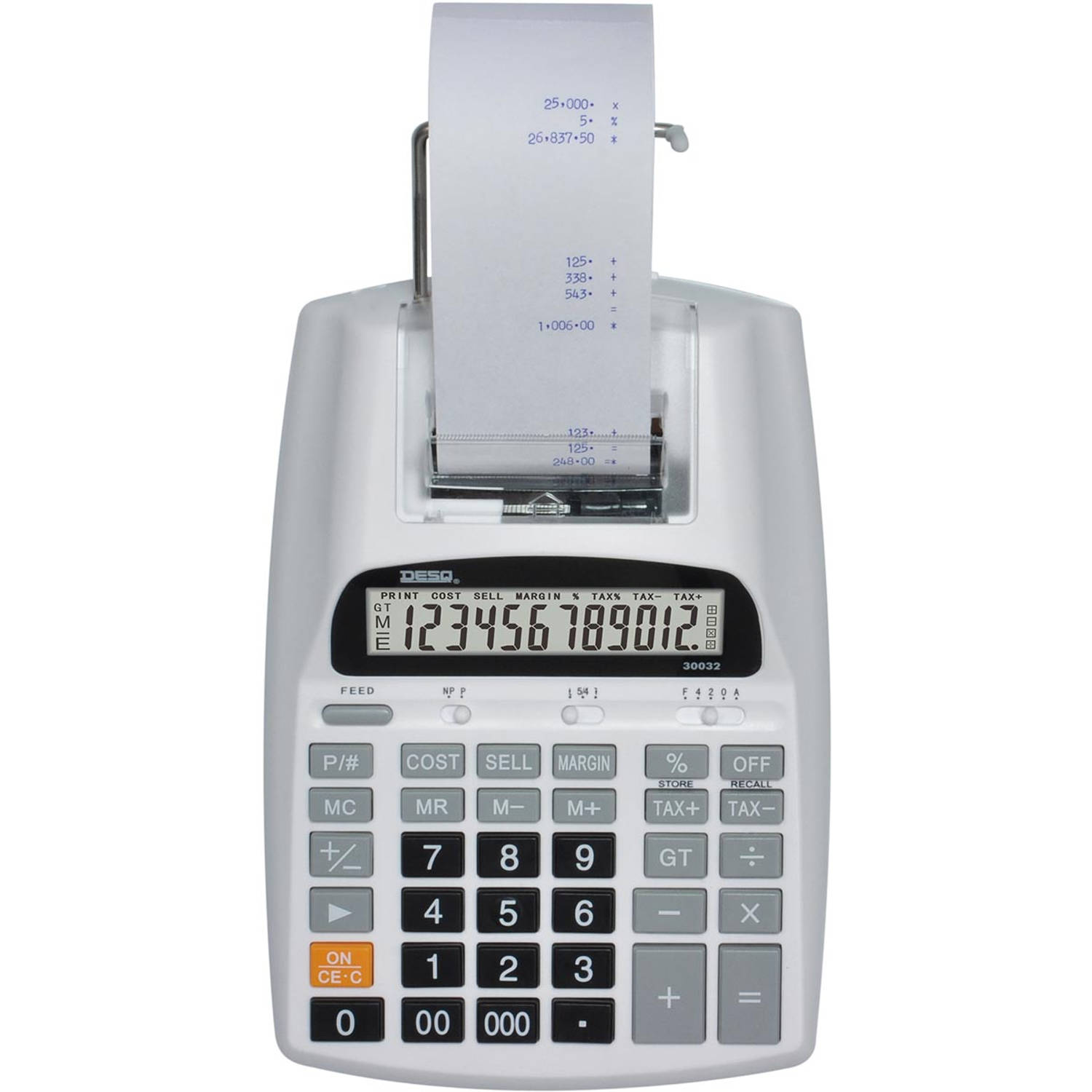 Desq rekenmachine met telrol 30032, 2-kleuren druk 5 stuks