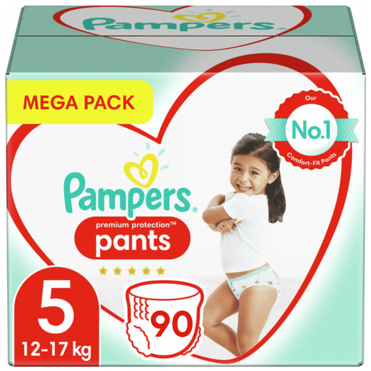 Pampers - Premium Protection Pants - Maat 5 - Mega Pack - 90 luierbroekjes