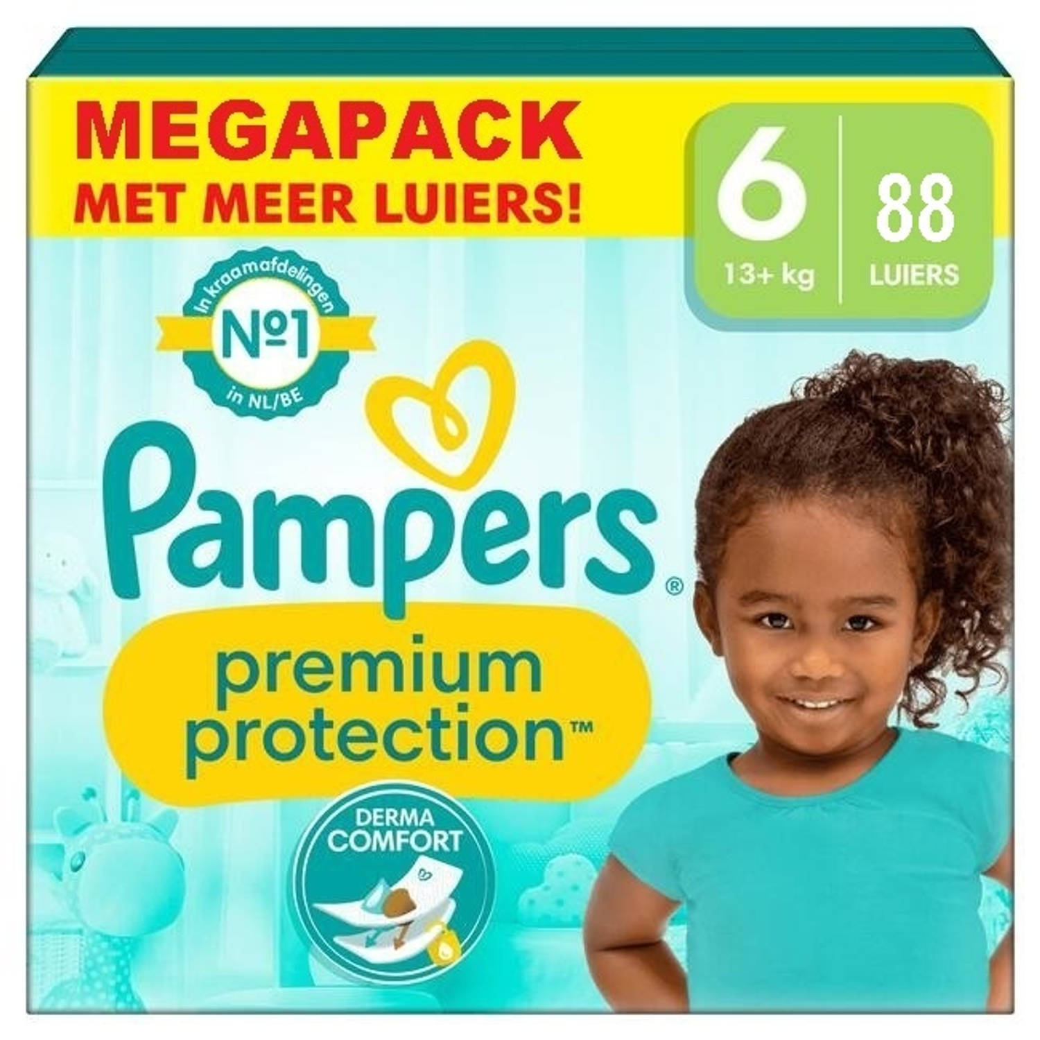 Pampers - Premium Protection - Maat 6 - Megapack - 88 luiers - 13KG