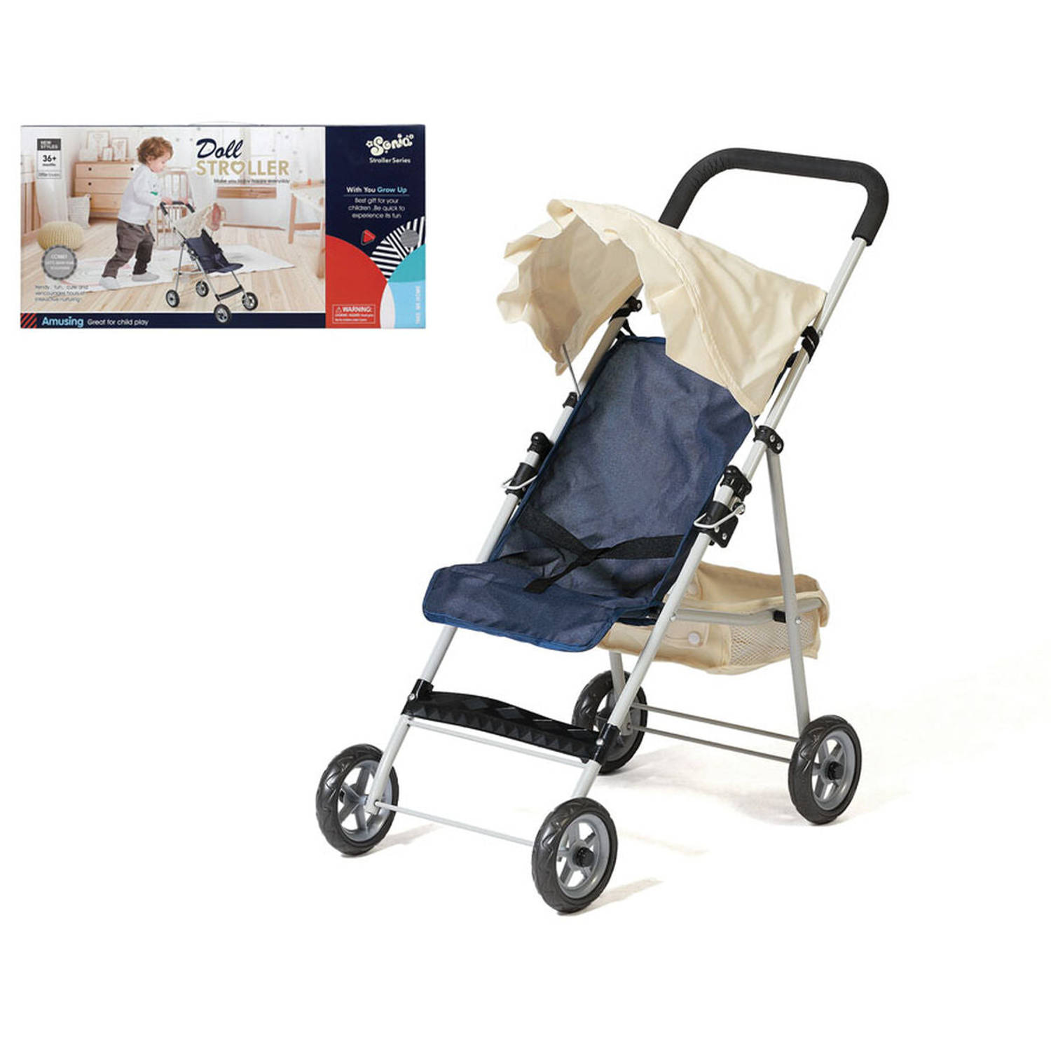 Poppenwagen Stroller 54 x 27 cm