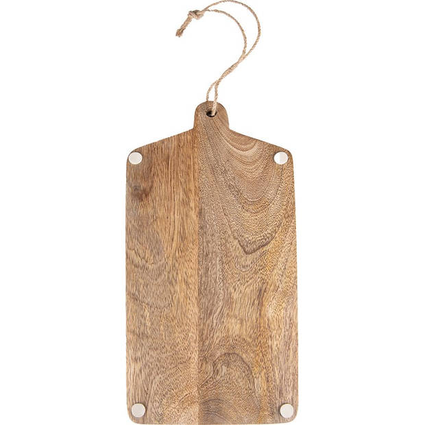 HAES DECO - Decoratieve Snijplank - 30x15x1 cm - Hout - Bruin - Borrelplank, Tapasplank, Serveerplank