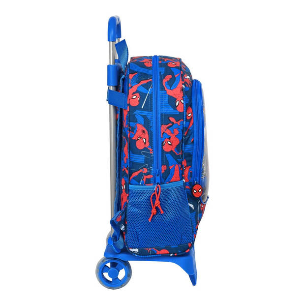 Schoolrugzak met Wielen Spiderman Great Power Rood Blauw (32 x 42 x 14 cm)