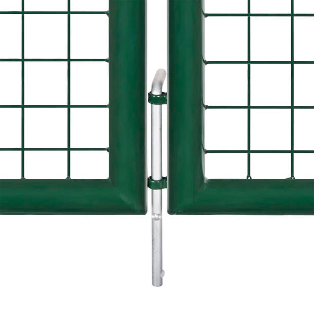 vidaXL Tuinpoort 500x175 cm gaas en gegalvaniseerd staal groen