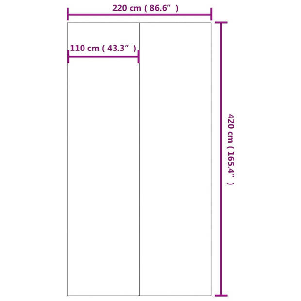 vidaXL Zwembadgrondzeil 420x220 cm polyester geotextiel lichtgrijs