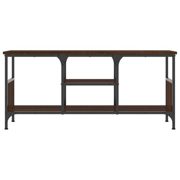 The Living Store TV-meubel Industrial - Bruineiken - 100 x 35 x 45 cm - Stevig en ruim