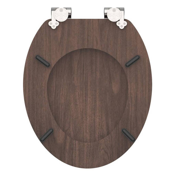 SCHÜTTE Toiletbril soft-close DARK WOOD MDF