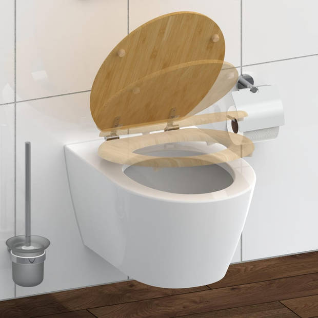 SCHÜTTE Toiletbril met soft-close NATURAL BAMBOO