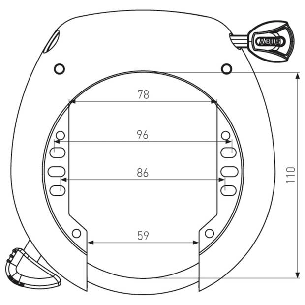 Abus Shield XPlus 5755L ART 2 Zwart Ringslot