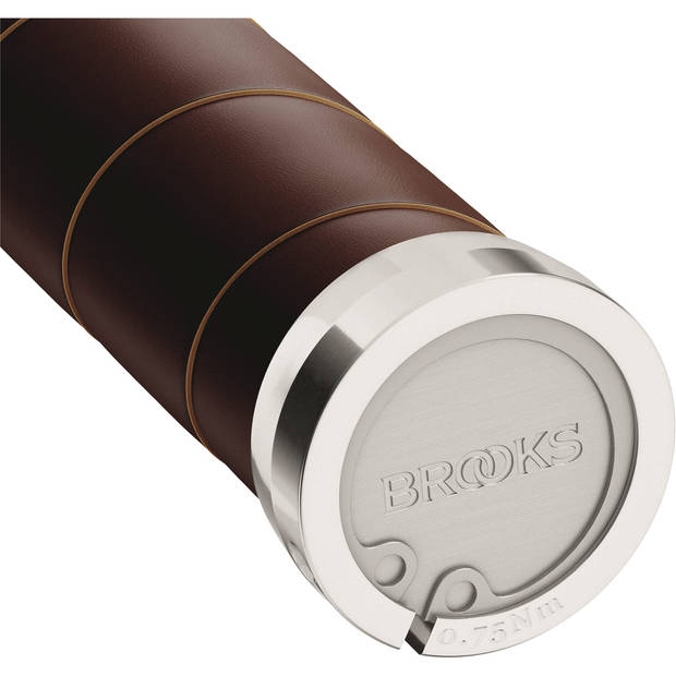 Brooks Handvatten Slender Leather grips 100/130mm a brown