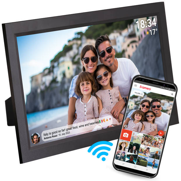Denver Digitale Fotolijst 15.6 inch - XL - Full HD - Frameo App - 16GB - PFF1503B