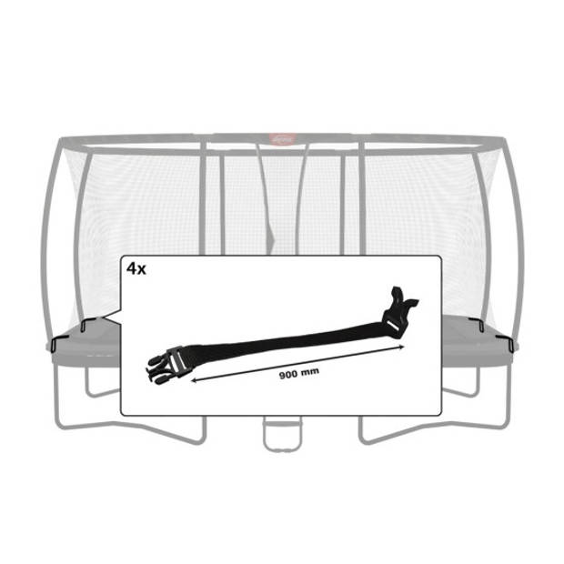 BERG Trampoline Veiligheidsnet Onderdeel - Ultim Safety Net DLX XL - Klikgespen (900mm) (4x)