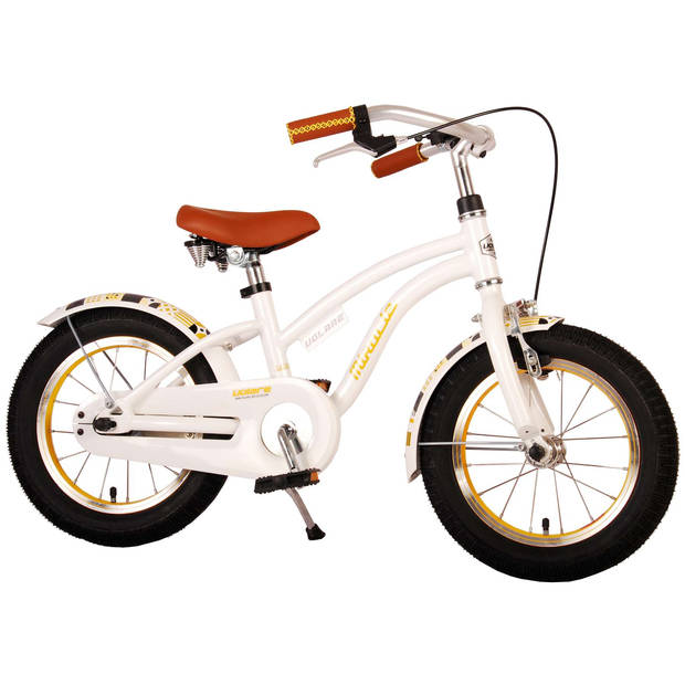 Volare Miracle Kinderfiets - Meisjes - 14 inch - Wit - Prime Collection