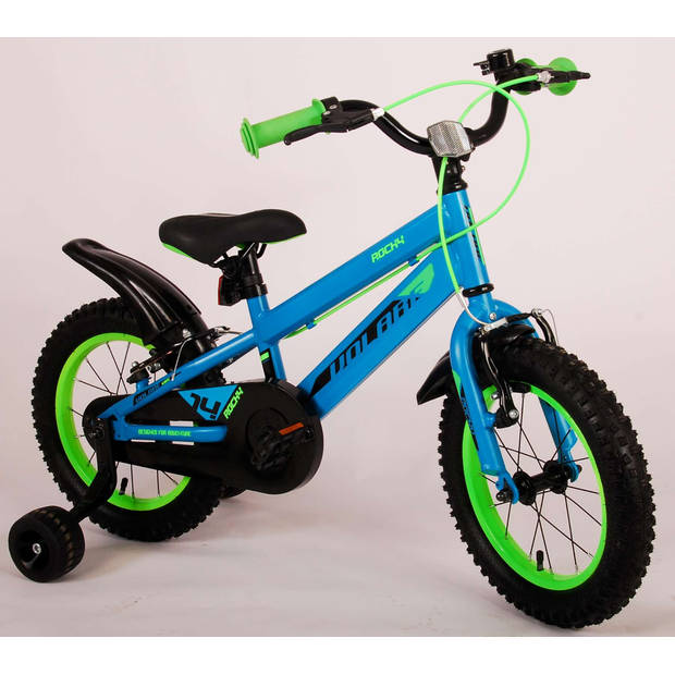 Volare Rocky Kinderfiets - Jongens - 14 inch - Groen - Twee handremmen