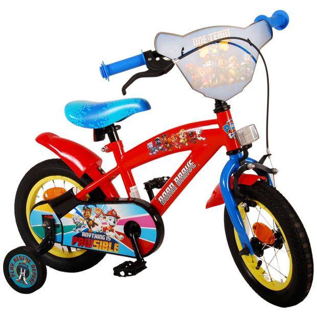 Nickelodeon Jongensfiets Paw Patrol 12 Inch 23 cm Jongens Terugtraprem Rood/Blauw