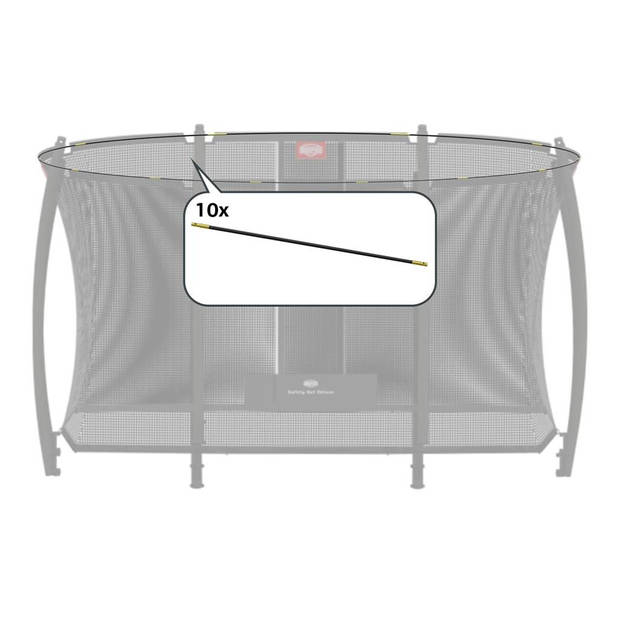 BERG Trampoline Veiligheidsnet - Safety Net Deluxe - Hoepelset - 330 x 220 cm