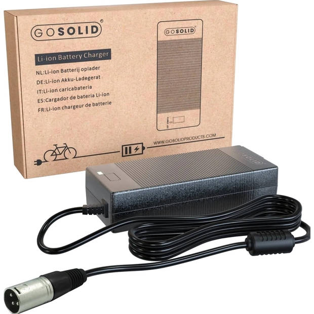 GO SOLID! Oplader Elektrische Fiets - 29.4V 2A met XLR 3-polige plug