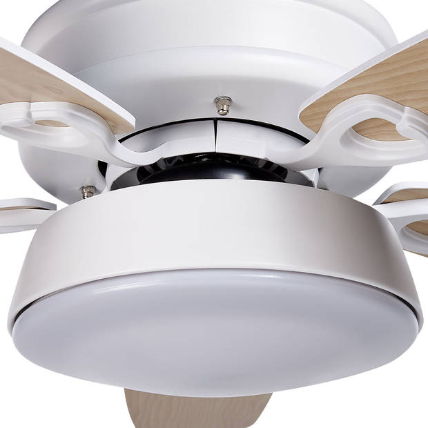 Beliani LOGAN - Plafondlamp met ventilator-Wit-IJzer