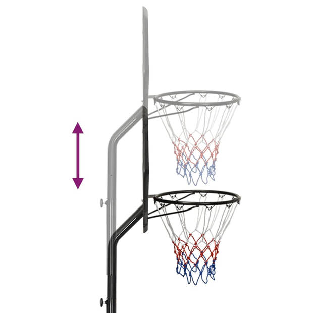 vidaXL Basketbalstandaard 282-352 cm polyethyleen