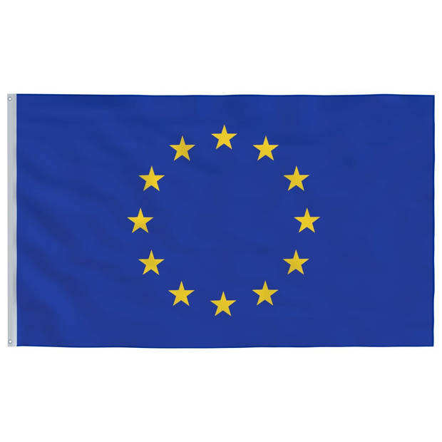 vidaXL Vlag met vlaggenmast Europa 6,23 m aluminium