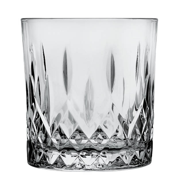 HAES DECO - Waterglas, Drinkglas set van 4 glazen - inhoud glas 280 ml / Ø 8x9 cm