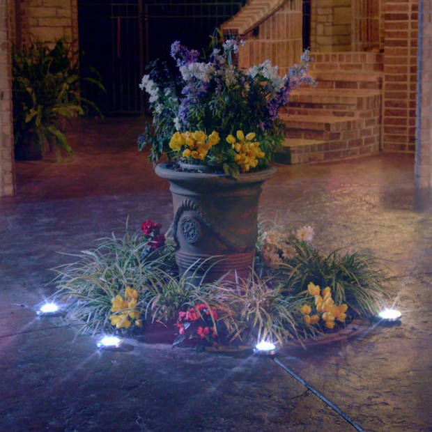 Disk Lights - 4 stuks LED solar tuinverlichting - grondlampen voor buiten - tot 8u lichtsterkte - padverlichting 11,5 cm