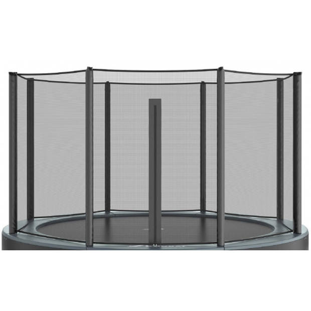 Akrobat Trampoline Veiligheidsnet - Geschikt voor Primus en Orbit - 365 cm - Rond - Set Volledig - Zwart