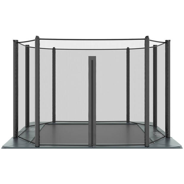 Veiligheidsnet Trampoline Akrobat - Geschikt voor Primus en Orbit - 430 x 305 cm - Rechthoek - Set Volledig - Zwart