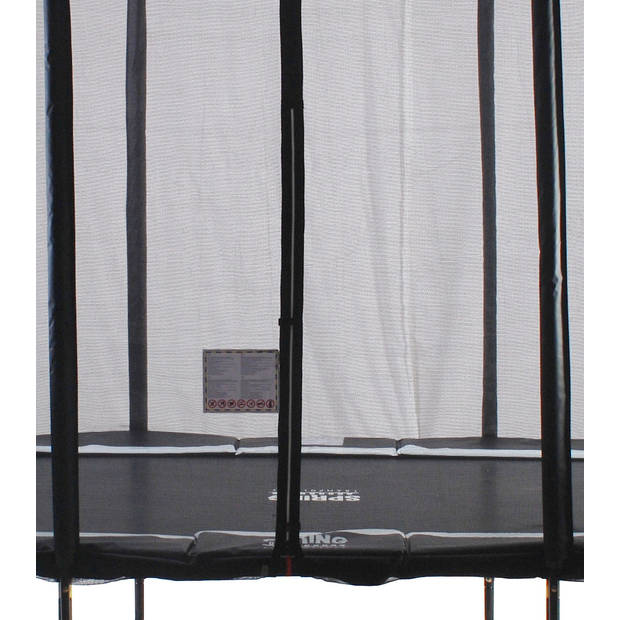 SPRING Trampoline met Veiligheidsnet 283 x 190 cm (9x6,5ft) - Zwart