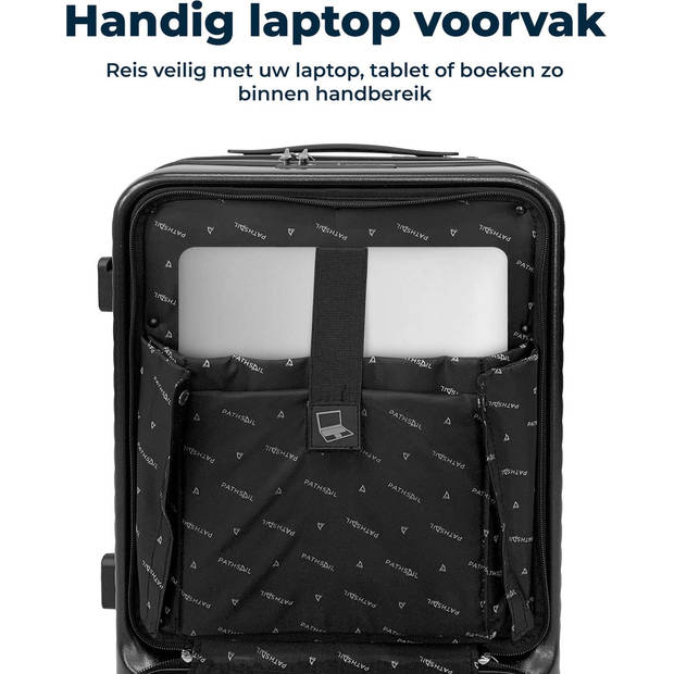 Pathsail® Handbagage Koffer 35 L - Dubbel TSA Slot - YKK Ritsen - 55 cm