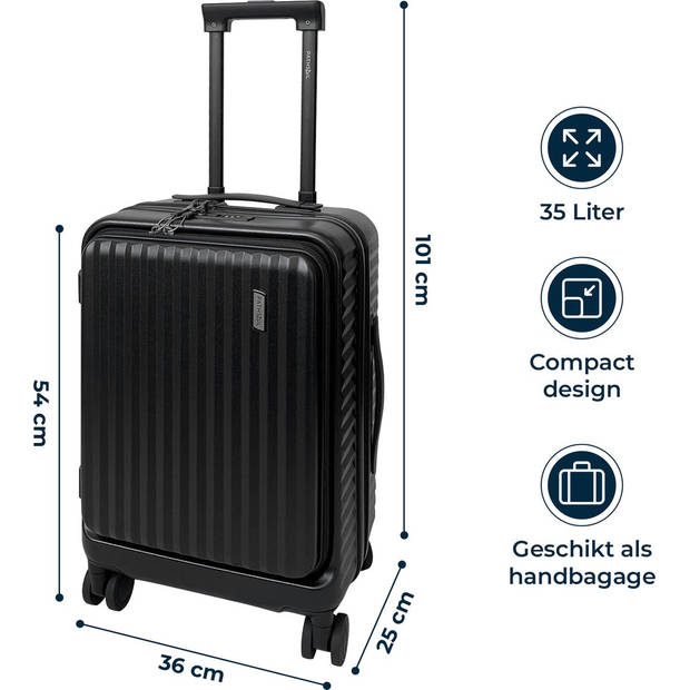 Pathsail® Handbagage Koffer 35 L - Dubbel TSA Slot - YKK Ritsen - 55 cm