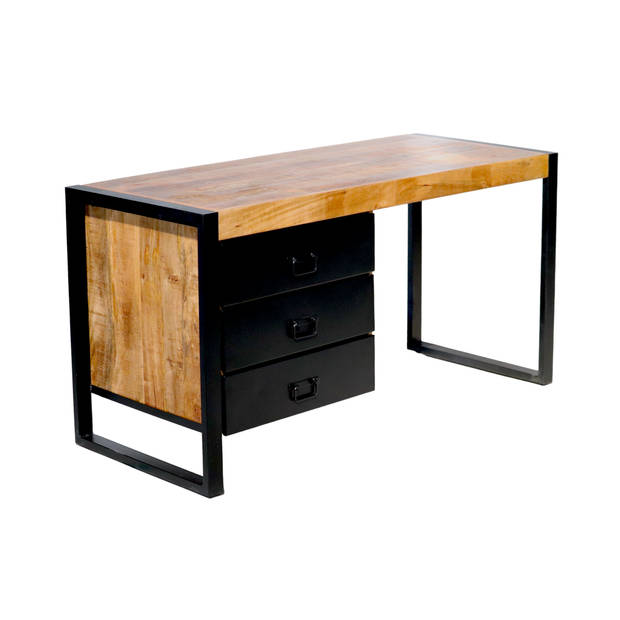 Bureau Noah 145cm industrieel duurzaam massief mangohout