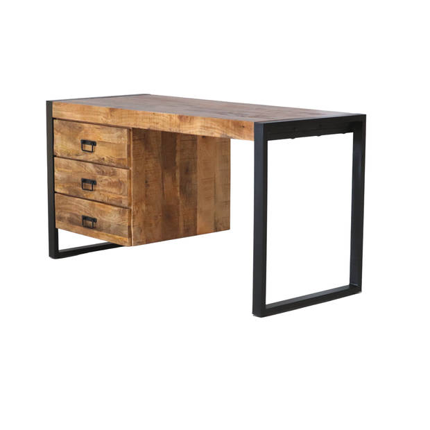 Bureau Nicko 145cm industrieel duurzaam massief mangohout