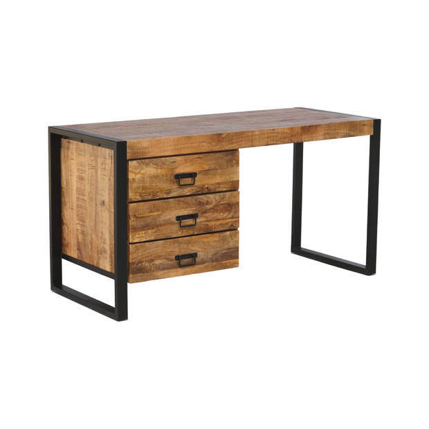 Bureau Nicko 145cm industrieel duurzaam massief mangohout